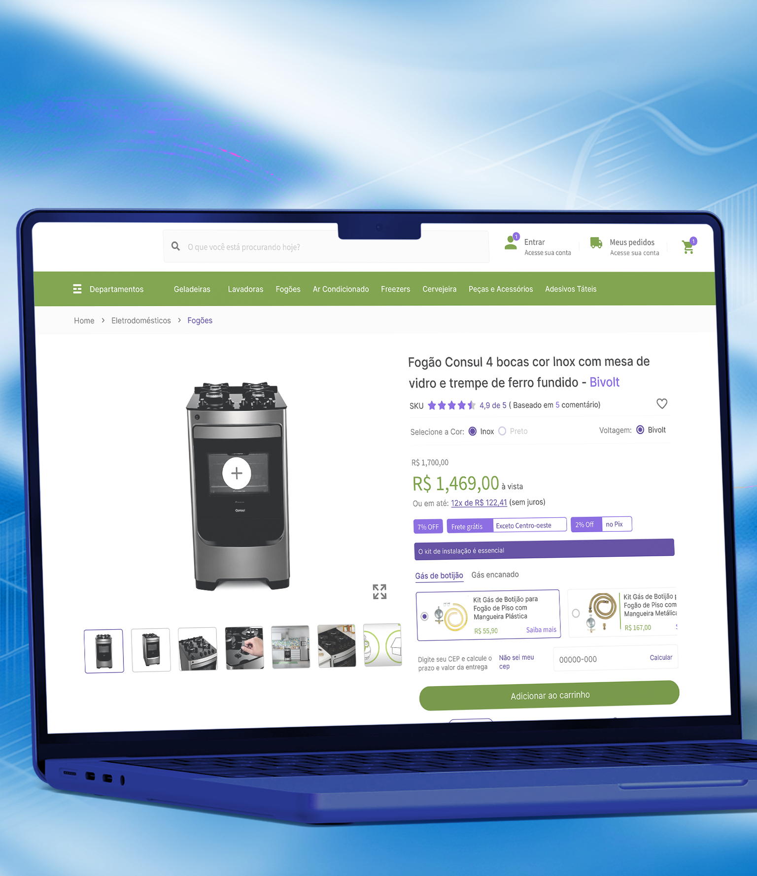 Otimização de página de produto Consul para aumentar adição ao carrinho