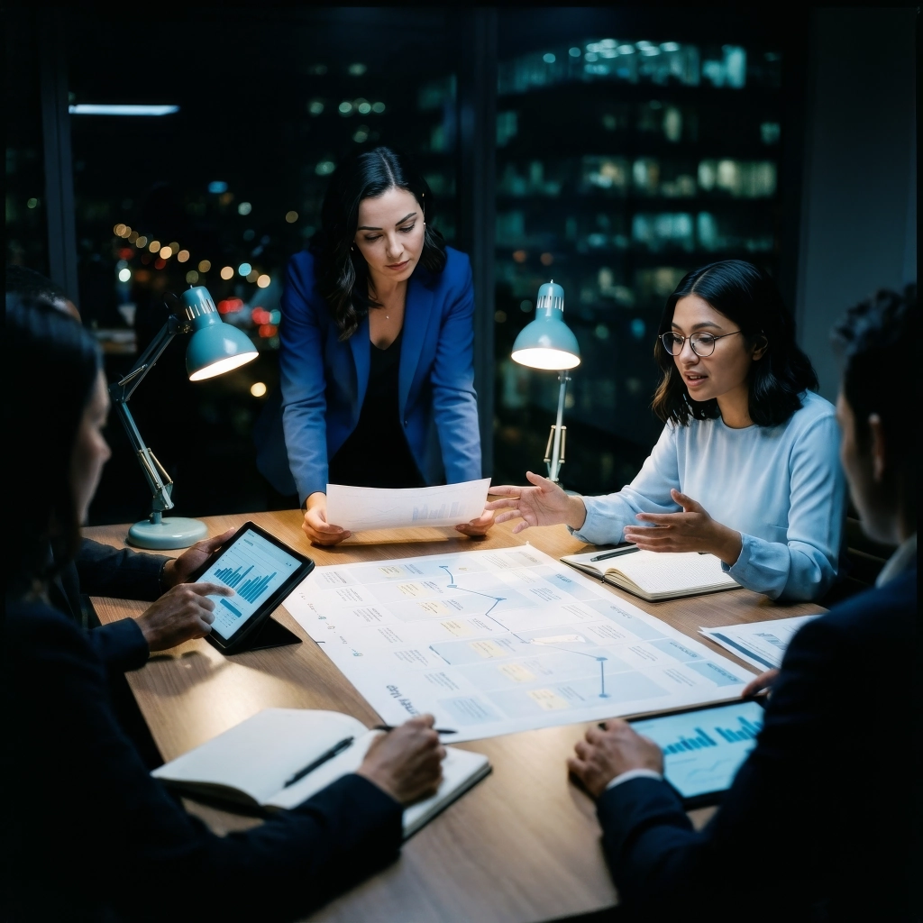 Ativos visuais de personas e dados de mercado